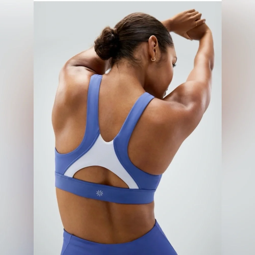 NWT-Athleta Interval Colorblock Bra, Medium A-C - Picture 2 of 7